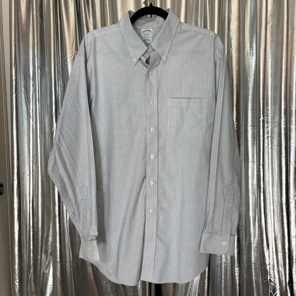 Brooks Brothers Regent Blue Striped Button Down Shirt